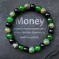 Emerald Vibe™ Green Beaded Bracelet (Handmade Stretch)