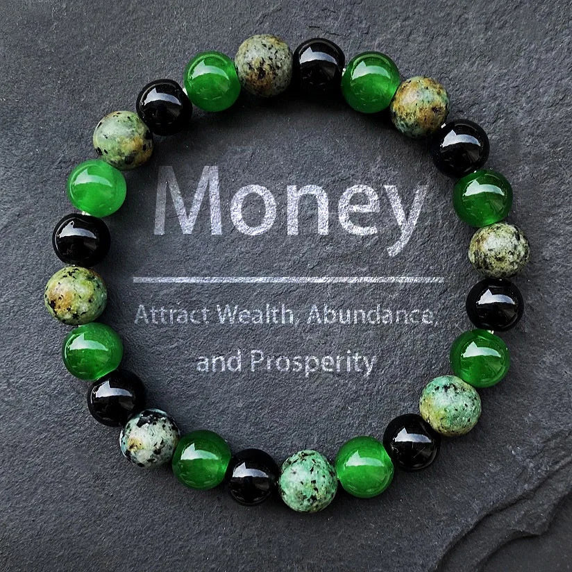 Emerald Vibe™ Green Beaded Bracelet (Handmade Stretch)