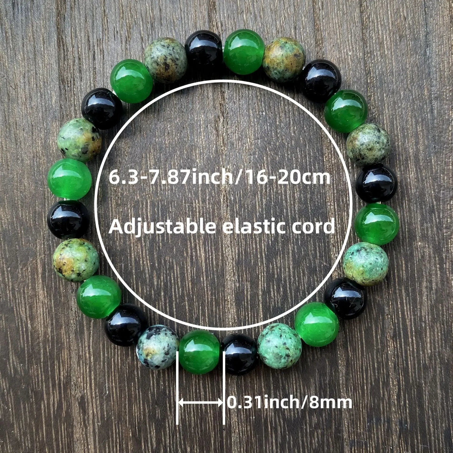 Emerald Vibe™ Green Beaded Bracelet (Handmade Stretch)